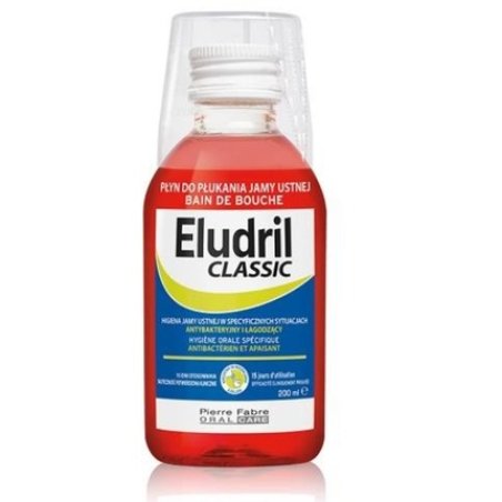 Eludril Classic Antiseptic Mouthwash - 200ml For Enhanced Oral Care And Healthy Gums