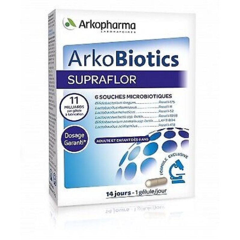 Arkopharma ArkoBiotics Supraflor Dietary Supplement 30 Capsules