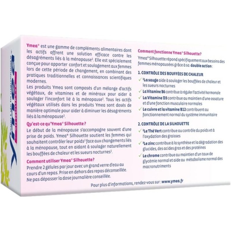 Ymea Silhouette Menopause Food Supplement with Plant Actives and Vitamins
