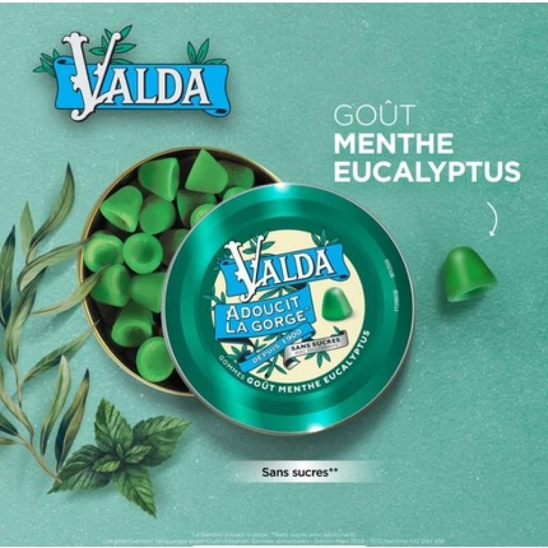 Valda Sugar-Free Eucalyptus Mint Gums 140g