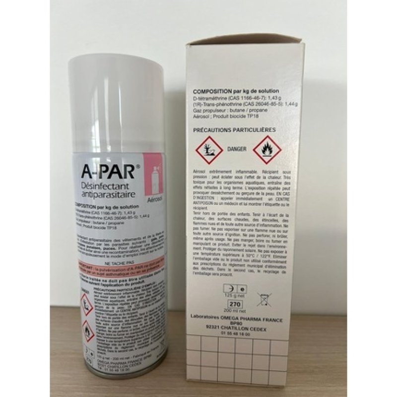 Omega Pharma A-Par Antiparasite Disinfectant 200ml