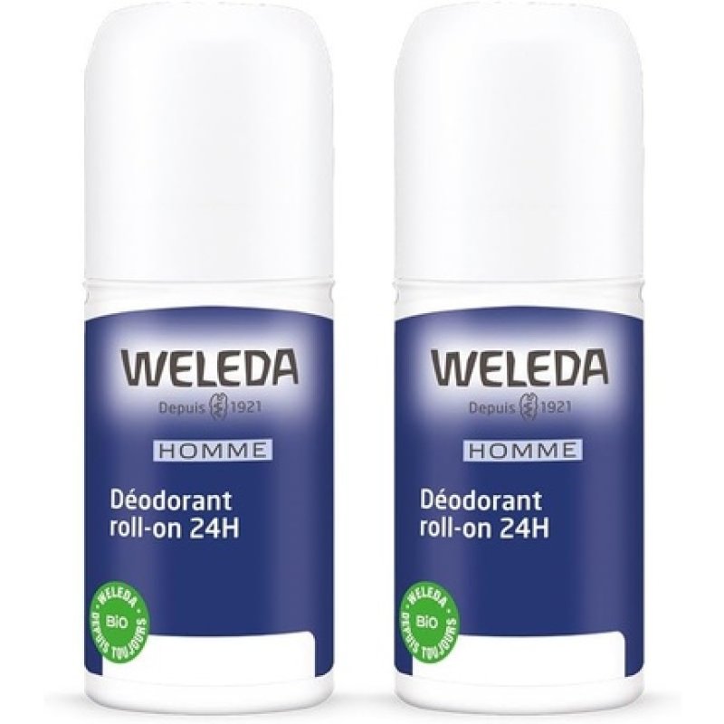 Weleda Men Deodorant Roll-On 24h 50ml - Pack of 2