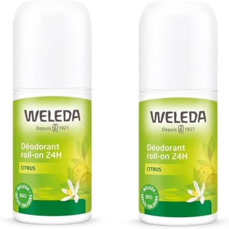 Weleda Citrus Deodorant Roll-On 24h 50ml - Pack of 2