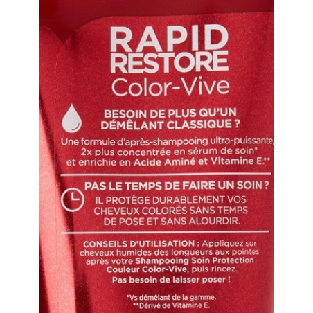 L'Oréal Paris Elsève Rapid Restore Color-Vive Intensive Conditioner with Lasting Protection 180ml