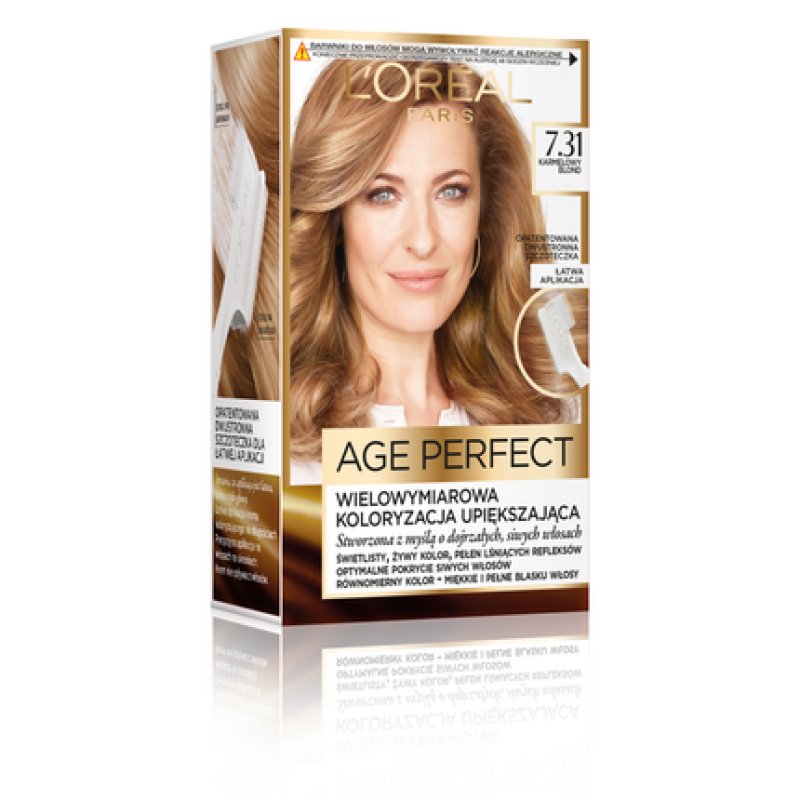 L'Oreal Age Perfect Hair Dye - 7.31 Caramel Blonde, 180ml