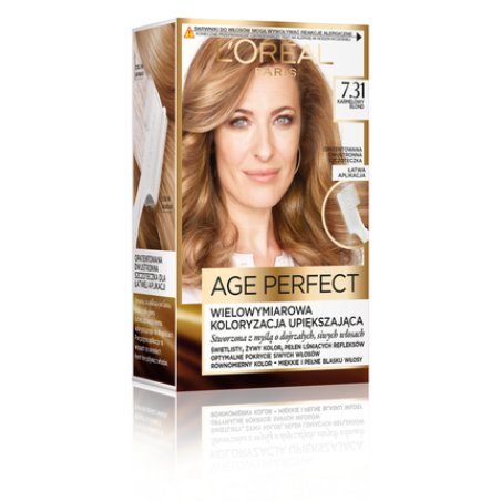 L'Oreal Age Perfect Hair Dye - 7.31 Caramel Blonde, 180ml