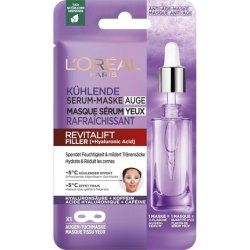 L'Oréal Paris Cooling Eye Mask for Radiant Eye Area with Micro Hyaluronic Acid and Caffeine Revitalift Filler Eye