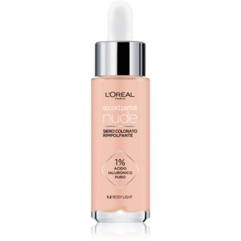 LOreal Paris Accord Parfait Nude Plumping Tinted Serum - 1-2 Rosy Light, 30 ml