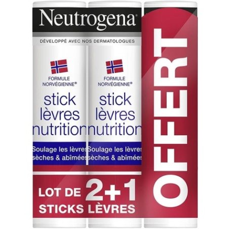 Neutrogena Lip Stick Nutrition 3 x 4.8g - Pack of 4