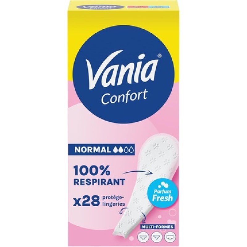 Vania Multi-Shape Comfort Panty Liners with Fresh Scent