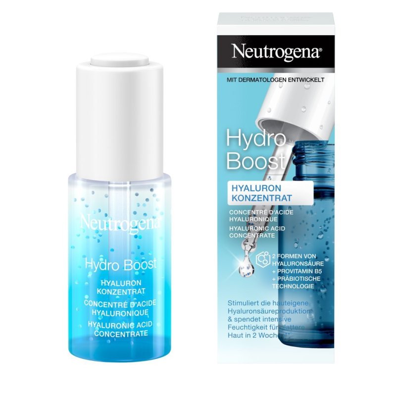Neutrogena Hydro Boost Hyaluronic Concentrate 15ml Face Care with 2 Forms of Hyaluronic Acid Provitamin B5 and
