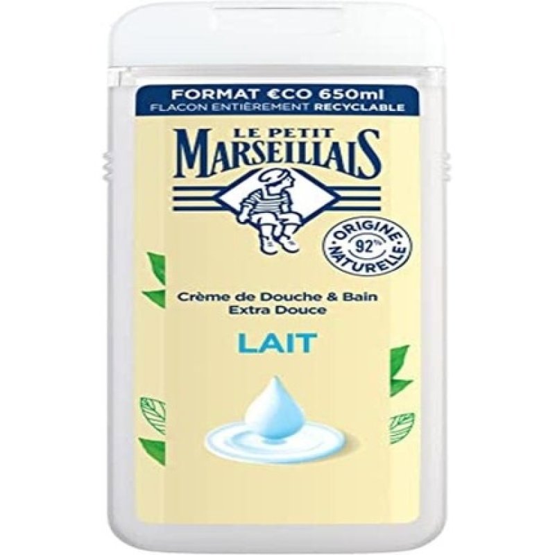 Le Petit Marseillais Cream of Shower & Bath Extra Soft Milk Organic 650ml