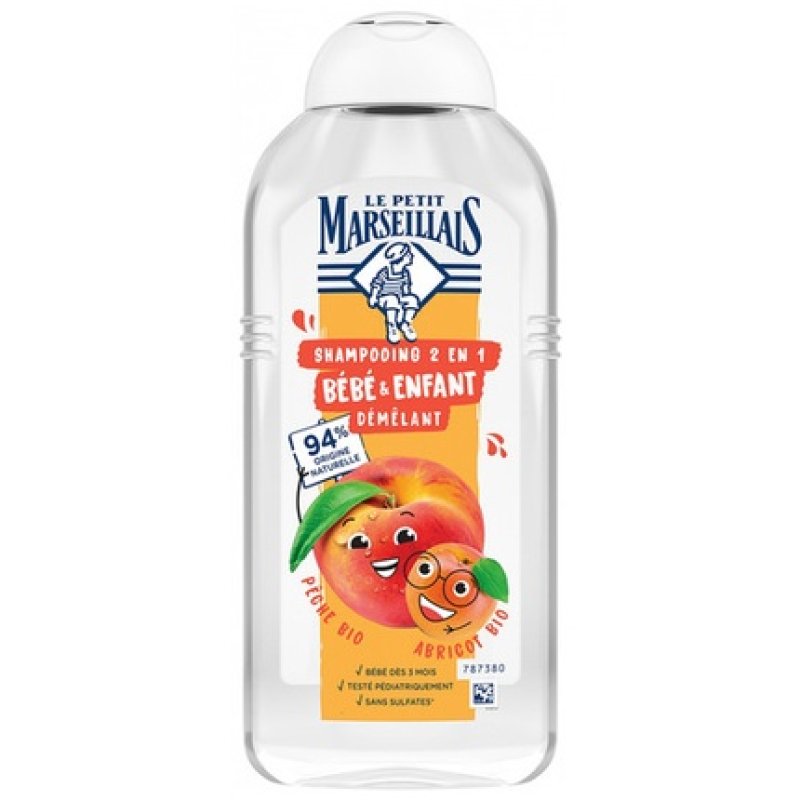 Le Petit Marseillais Detangling 2-in-1 Baby & Child Shampoo Apricot Peach 300ml