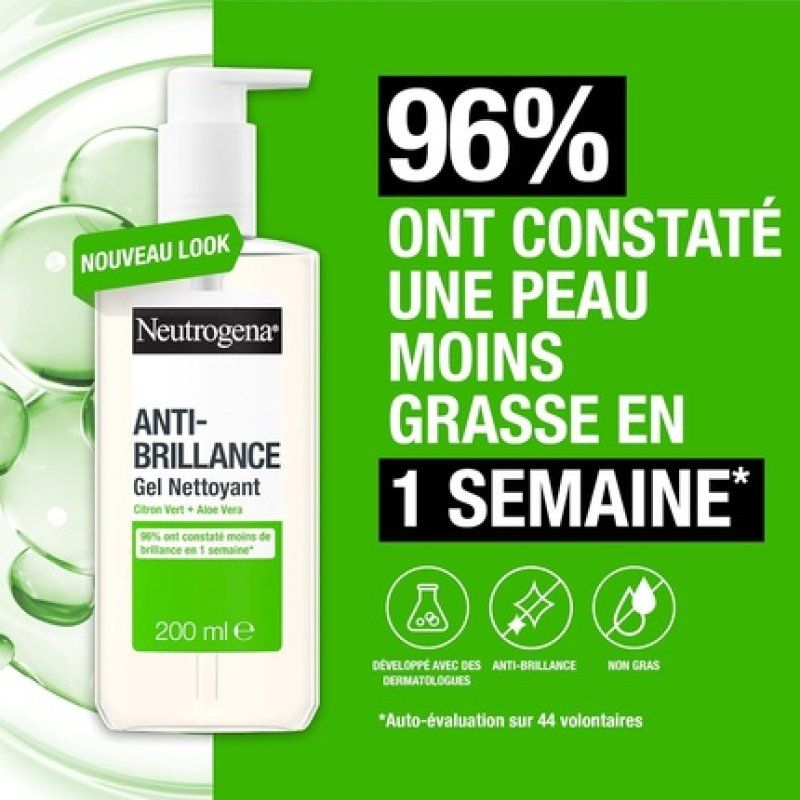 Neutrogena Anti-Shine Cleansing Gel 200ml Pump Bottle