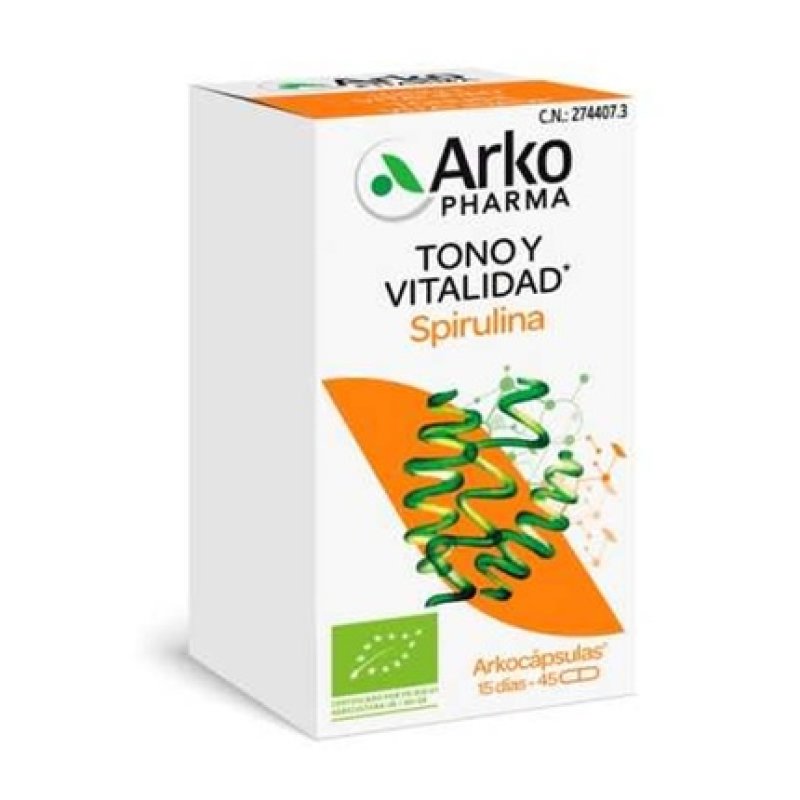 Arkopharma Spirulina Organic 45 Capsules