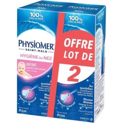 Physiomer Nasal Hygiene Baby Micro-Diffusion 115ml - Pack of 2