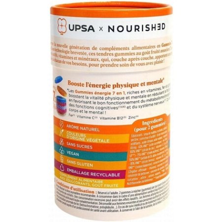 Upsa Nourished Energy Sugar-Free Boosting Food Supplement