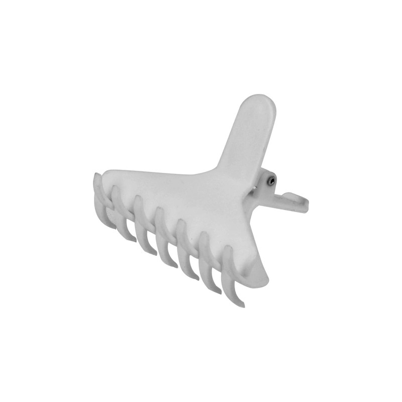 Shophair Miami Extra White Crocodile Hair Clips - 8 Cm X 12