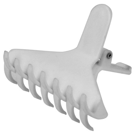 Shophair Miami Extra White Crocodile Hair Clips - 8 Cm X 12