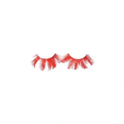 Shophair Crazy Feather Red False Eyelashes X2 With Glue