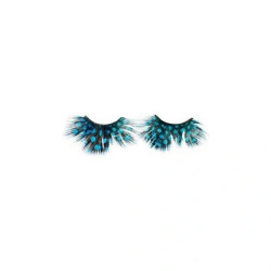 Shophair Crazy Feather False Eyelashes Black Weight Blue X2 With Glue