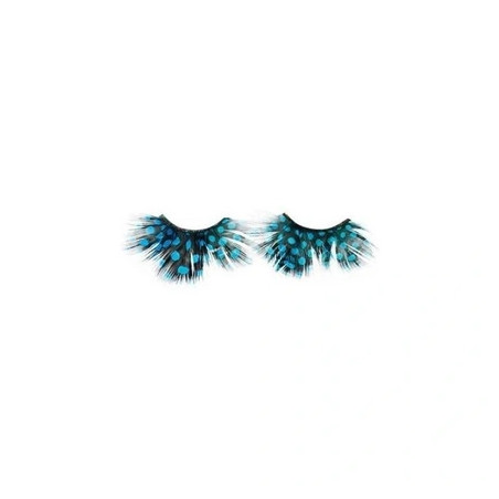 Shophair Crazy Feather False Eyelashes Black Weight Blue X2 With Glue