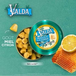 Valda Sugar-Free Gums with Sweeteners Honey Lemon Flavor - Soothes the Throat