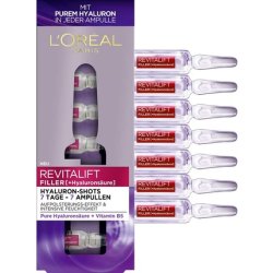 L'Oréal Paris Hyaluronic Ampoules Revitalift Filler Anti-Ageing Face Care 7-Day Treatment with Hyaluronic Acid 7x1.3ml