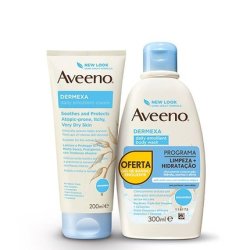 Aveeno Dermexa Daily Emollient Cream 200ml Free Bath Gel 300ml By Aveeno