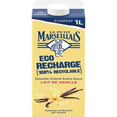 Le Pe Marseillais Extra Soft Shower Cream Refill Pack Organic Vanilla Milk