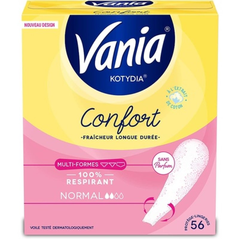 Vania Panty Liners Normal Comfort Multi-Shape Unscented