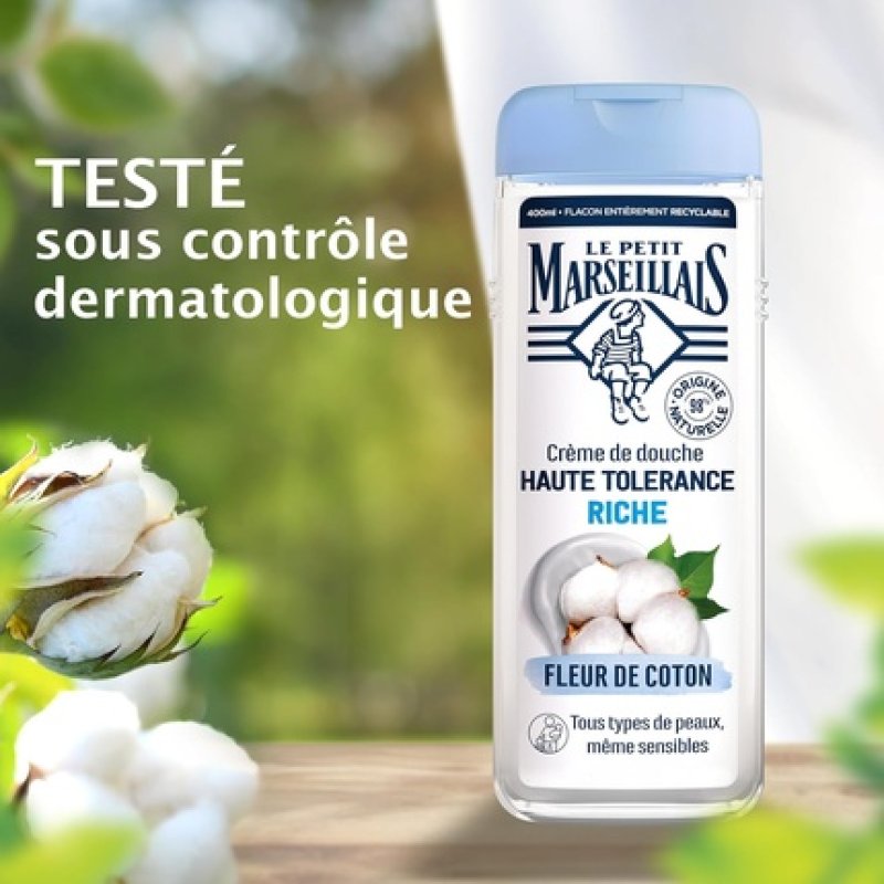 Le Petit Marseillais Shower Cream with High Tolerance Rich Cotton Flower 400ml