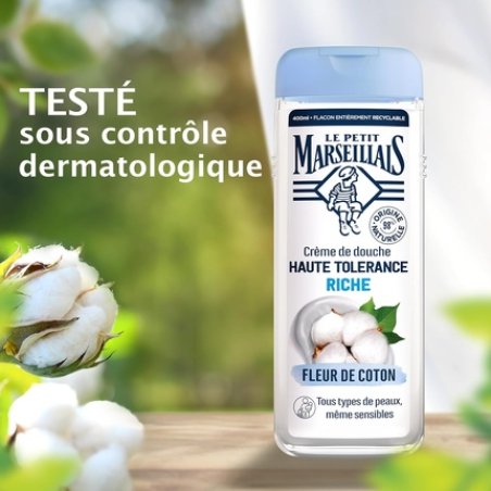 Le Petit Marseillais Shower Cream with High Tolerance Rich Cotton Flower 400ml
