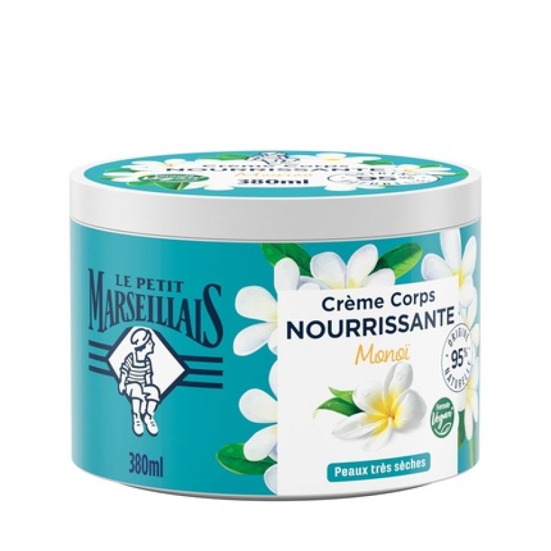 Le Pe Marseillais Monoi Care Body Cream 380ml Glass