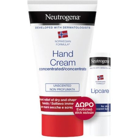 Neutrogena Promo Pack Norwegian Formula Hand Cream And Lipcare - 75ml Hand Cream And 48g Lip Balm