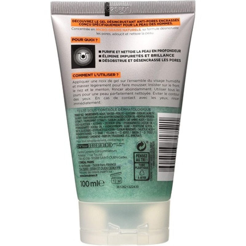 L'Oréal Men Expert Hydra Energetic Anti-Clogged Pores Cleansing Gel 100ml