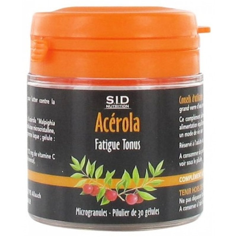 Sid Nutrition Fatigue Tonus Acerola Dietary Supplement 30 Capsules