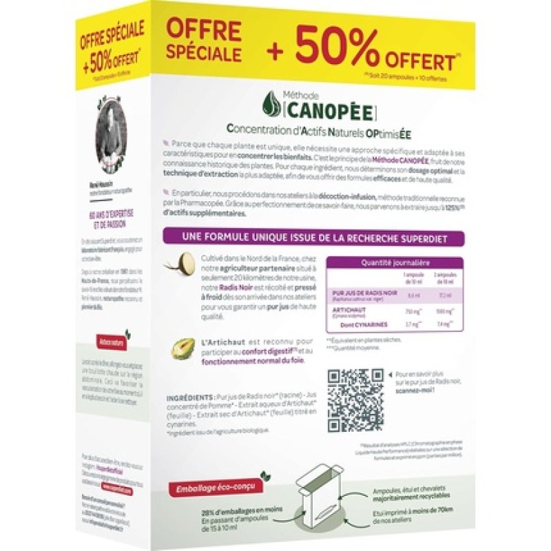 Superdiet Black Radish Organic Supplement for Easy Transit