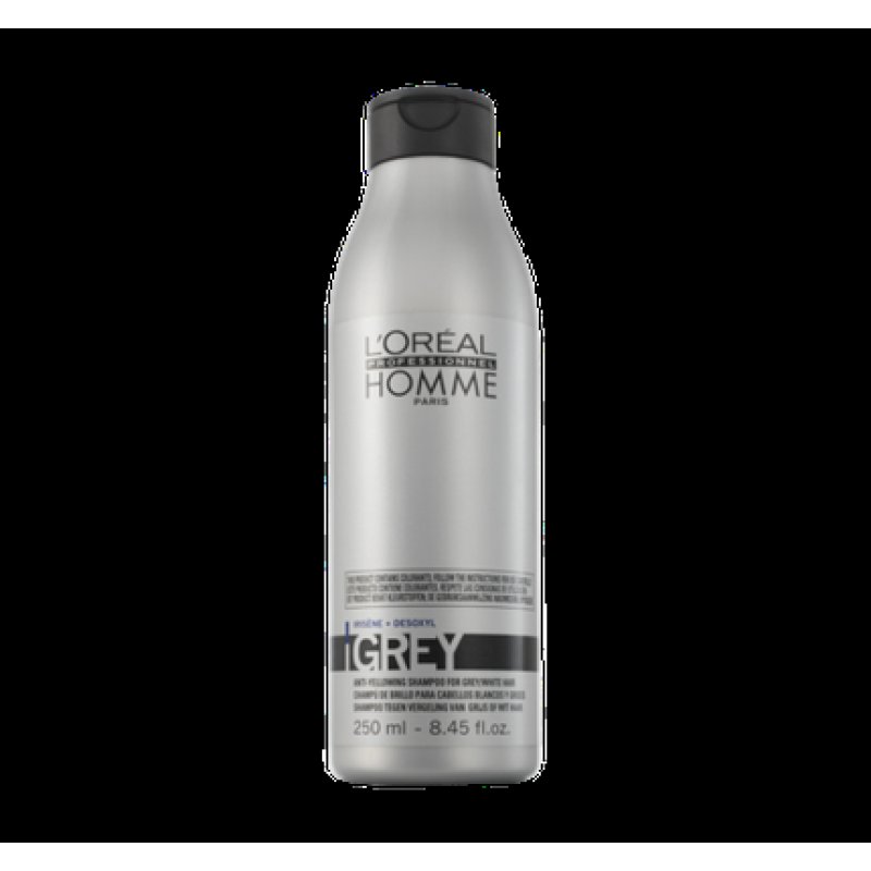 L'Oreal Homme Gray Shampoo 250ml Neutralizes Gray Hair