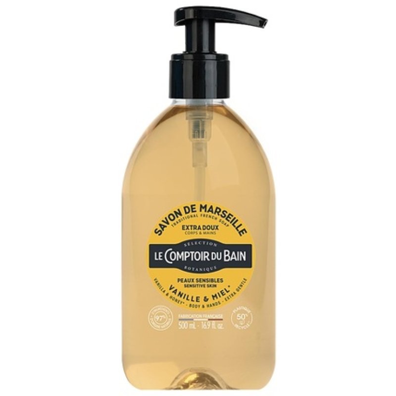 Le Comptoir Du Bain Marseille Soap Vanilla Honey Extra Soft 500ml