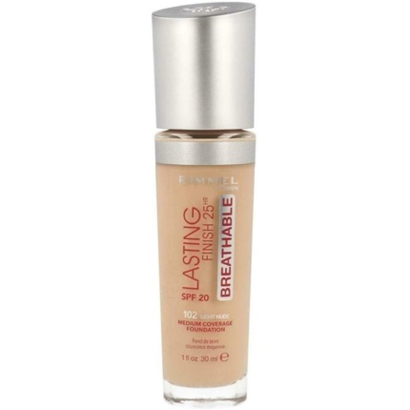 Rimmel Lasting Finish 25hr Breathable Foundation 102 Light Nude