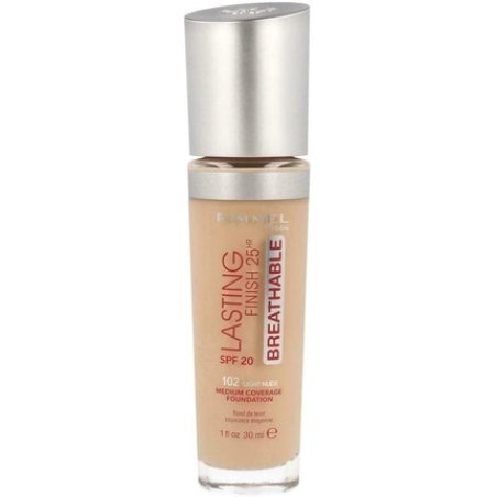 Rimmel Lasting Finish 25hr Breathable Foundation 102 Light Nude
