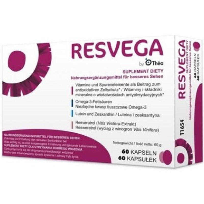 Thea Pharma Resvega Food Supplement for Vision 60 Capsules