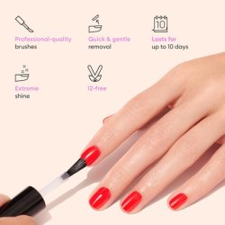 Manucurist Green Flash Vegan LED Gel Nail Polish Top Coat 12-Free