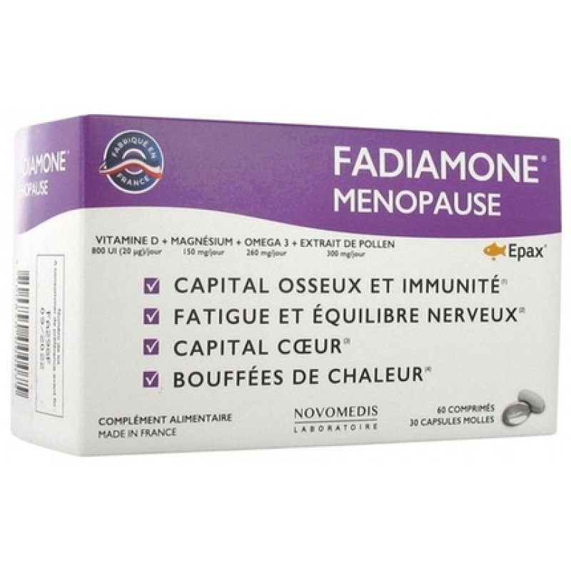 Laboratoire Novomedis Fadiamone Menopause 60 Tablets and 30 Soft Capsules