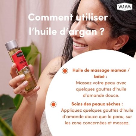 Waam Cosmetics Argan Oil 100% Pure and Natural - First Cold Pressing