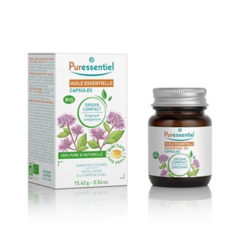 Compact Organic Oregano Essential Oil Capsules 100% Pure