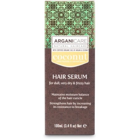 ARGANICARE Ultra-Nourishing Repairing Serum with Coconut Oil for Dull, Very Dry and Curly Hair 100ml