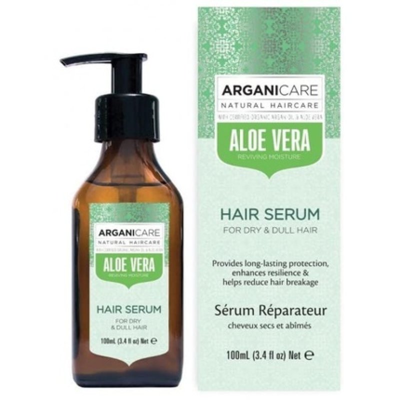 ARGANICARE Revitalizing Serum with Aloe Vera Moisturizing Care for Dry Hair 100ml