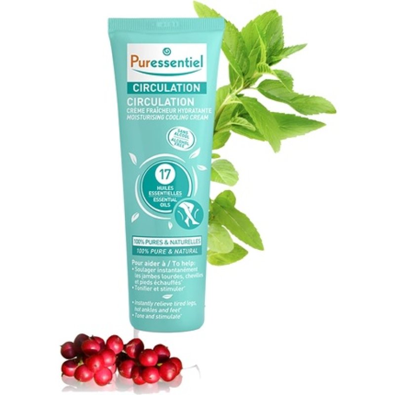 Puressentiel Circulation Moisturizing Cream with 17 Essential Oils 100ml